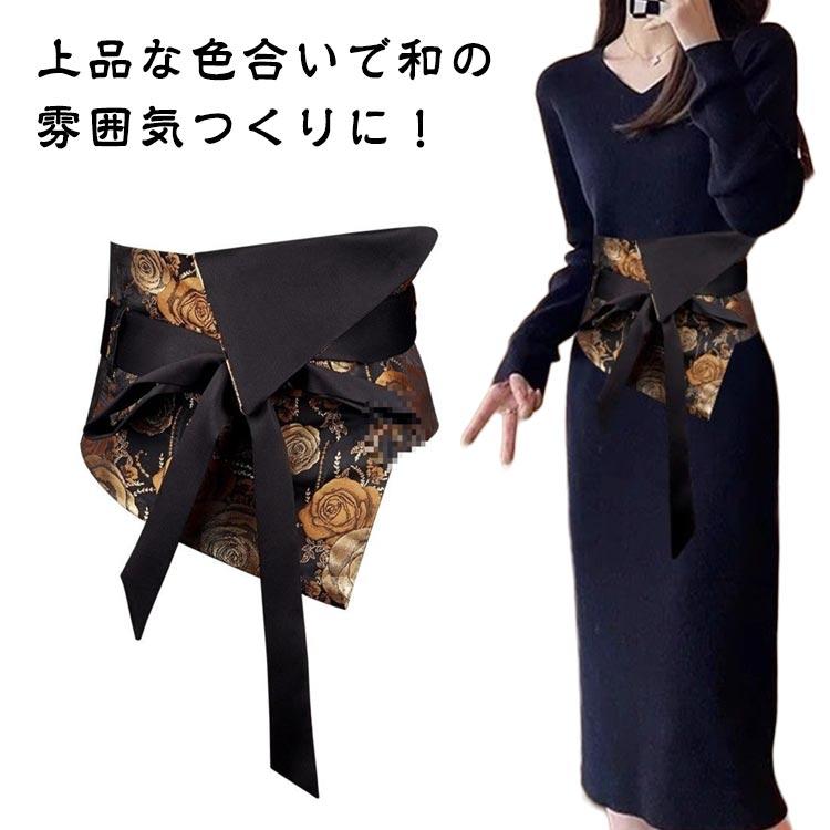 ジャスグリッティ　花柄サッシュベルト付ブラウス　新品タグあり グログランサッシュベルト グッズ カラー メール便発送可能アイテム