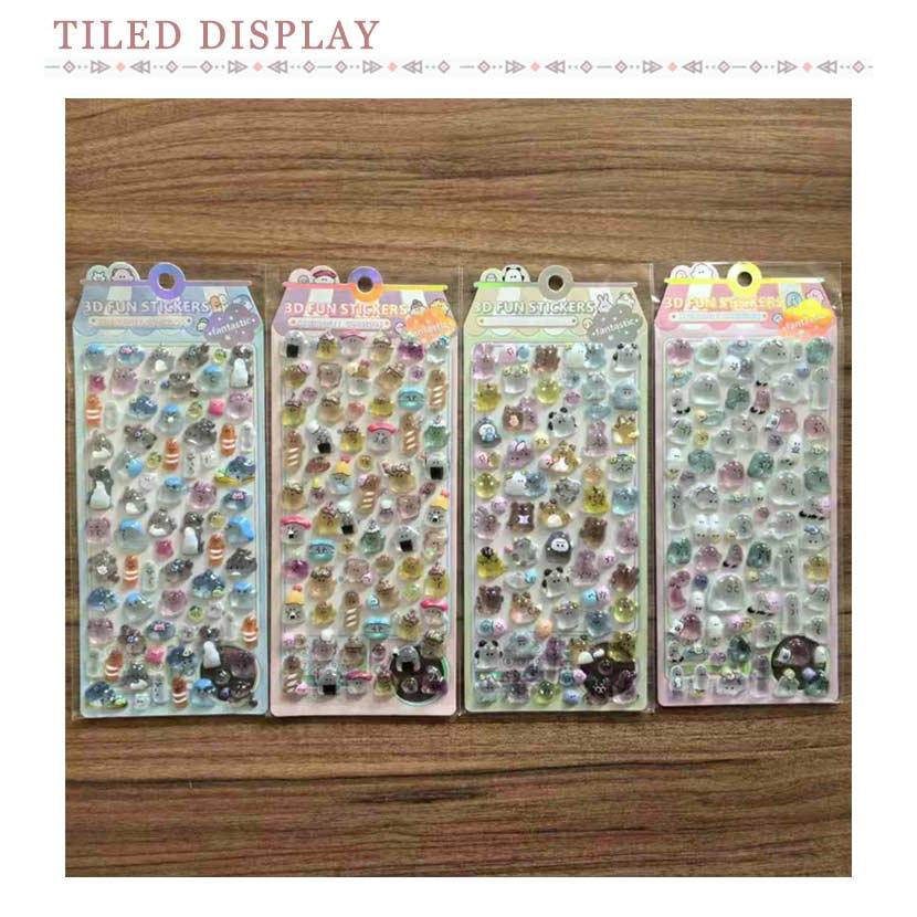 6枚セット ぷくぷくシール デコシール セット シール ボンボンシール