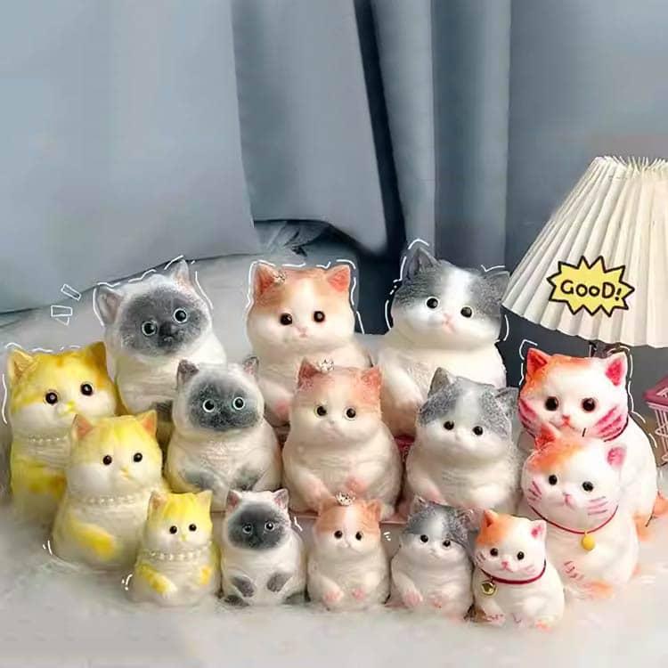 3個セット スクイーズ玩具 スクイーズ 猫 犬 大サイズ 中サイズ 小