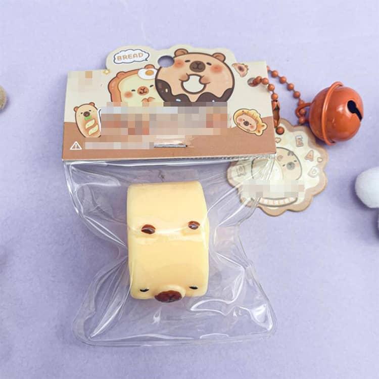 8個セット ミニ スクイーズ チャーム カピバラ 食べ物 ぷにぷに 低反発