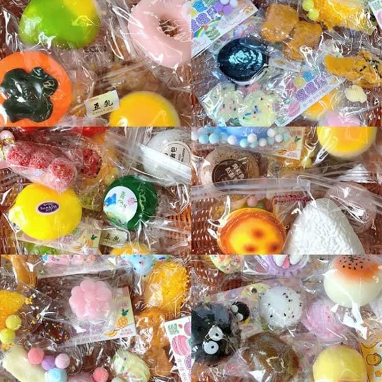 10-12個セット スクイーズ 福袋 肉球 ネコ ねこ ケーキ 食べ物 低反発