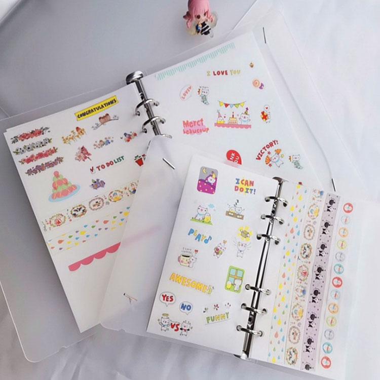 シール帳＋剥離紙シート 40枚セット 手帳用 大容量 シール帳 A5サイズ