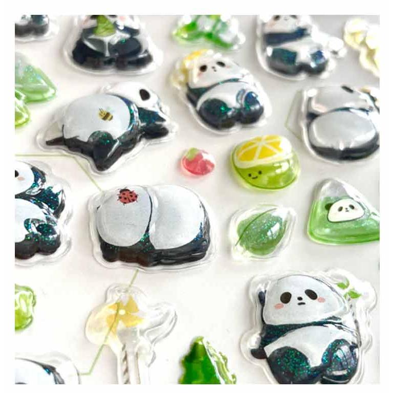 6枚セット】3D 立体シール エポキシ樹脂 ぷっくりシール ぷくぷく