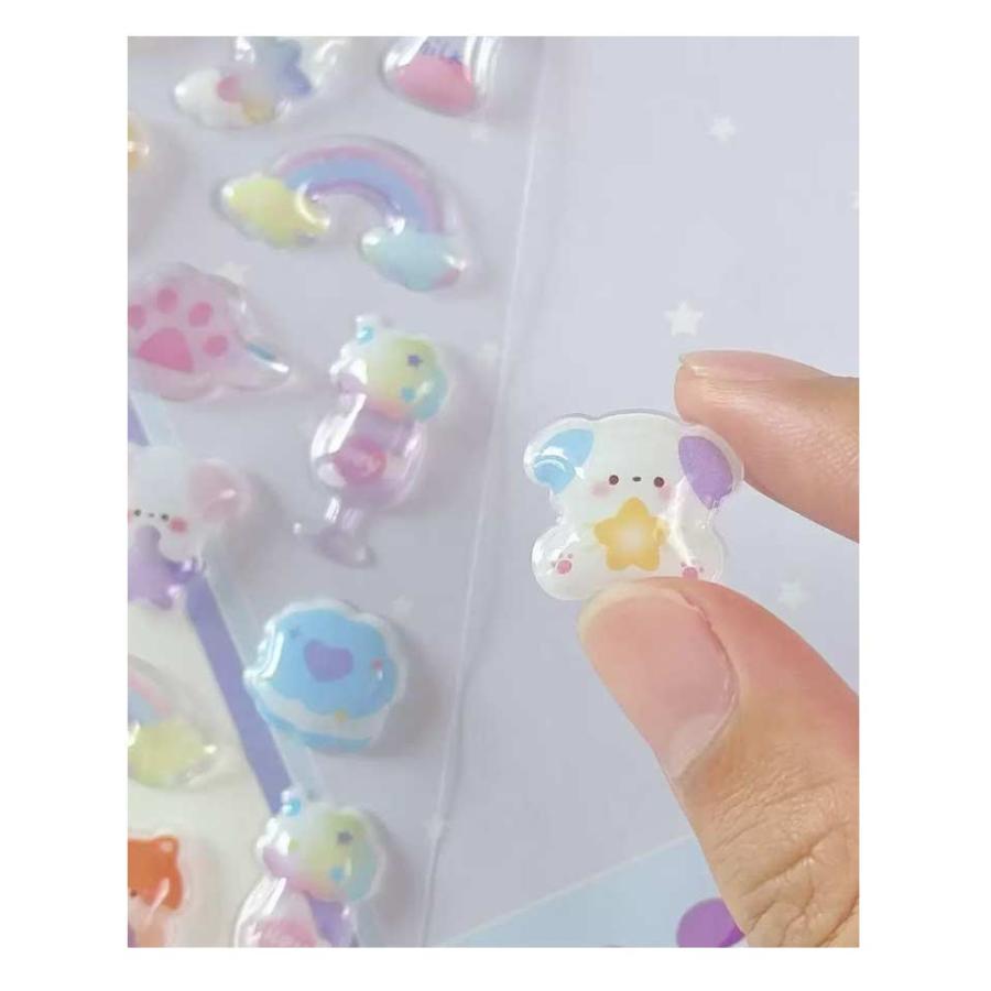 20枚セット ぷくぷくシール ぷっくり シール 3D 立体 泡ステッカー ご