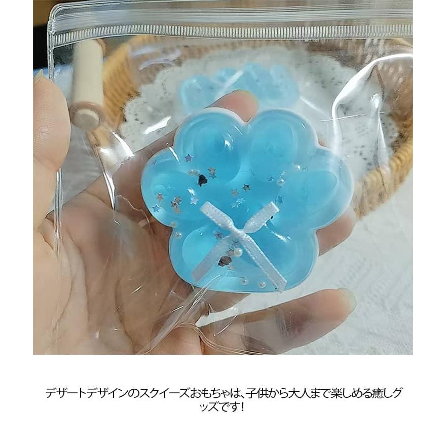 スクイーズ 2点セット 大福 ドーナツ ワッフル 肉球 ネコ ねこ 低反発
