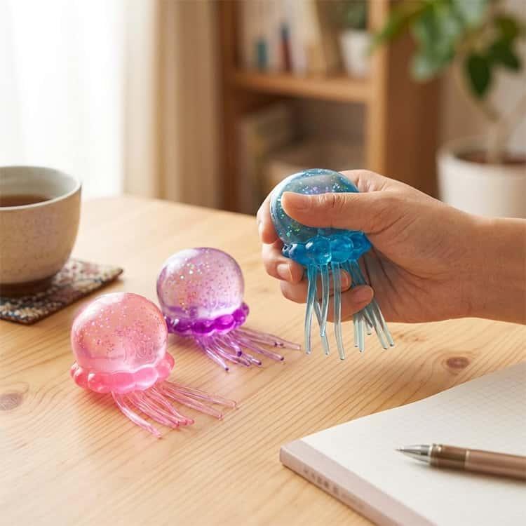 3個セット】クラゲ スクイーズ ぷにぷに 水感スクイーズ ゼリー風 握る
