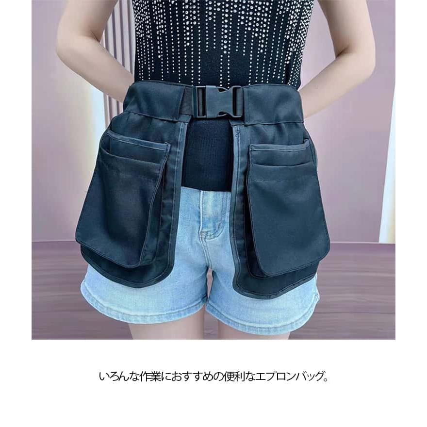 多ポケット ユニフォーム ギャルソンエプロン ポケット たくさん