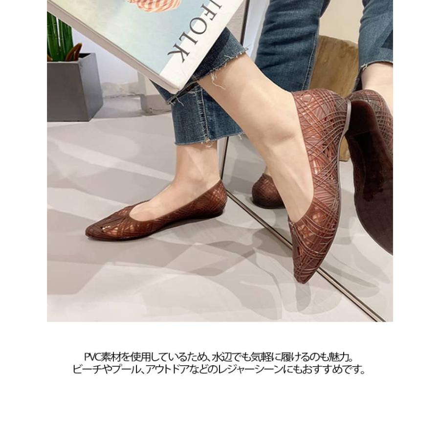 メッシュ パンプス 夏用 蒸れない ジェリーシューズ レディース