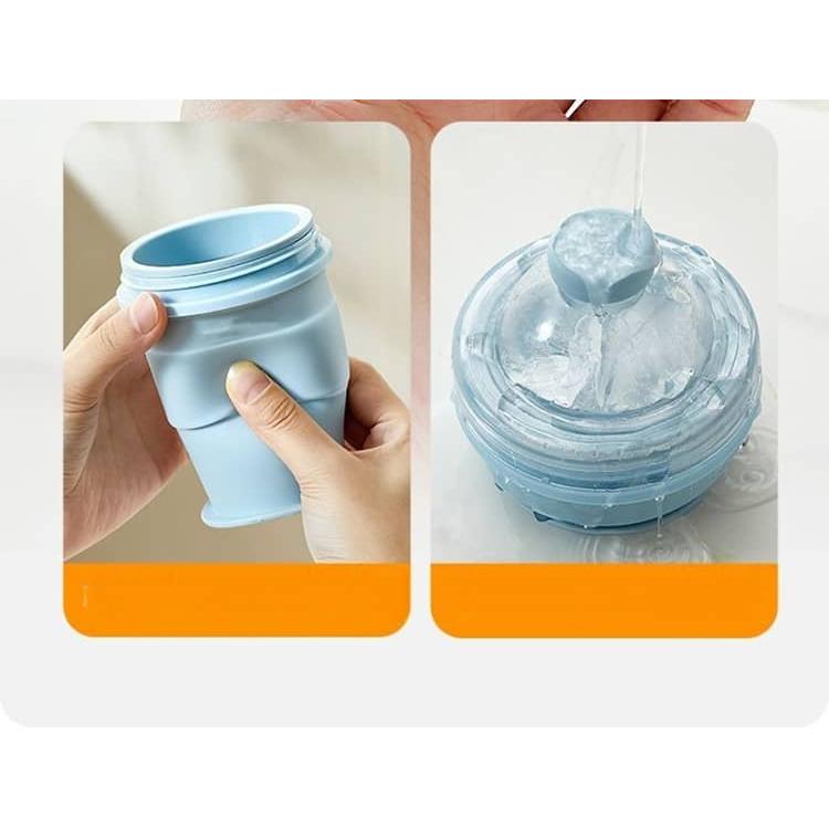 製氷器 話題の新商品 アイスボールカップ 折りたたみ式 シリコン 製氷皿 蓋