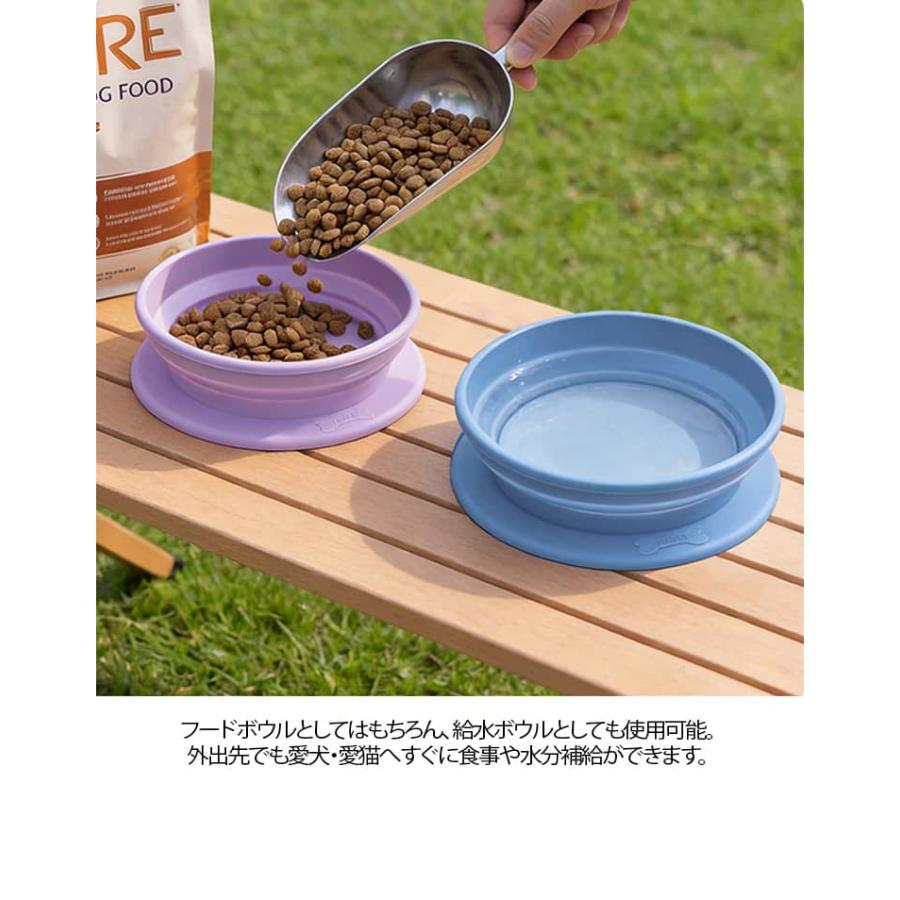 2個セット 折りたたみ ペットボウル シリコンボウル 犬 猫 フード