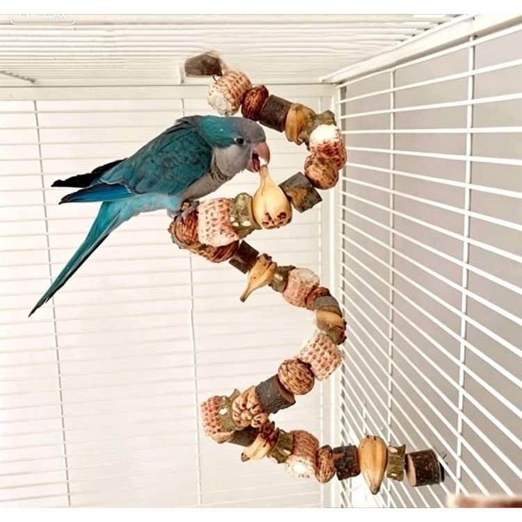 天然木 バードパーチ 鳥 止まり木 ケージ用 曲がるパーチ フレキシブル