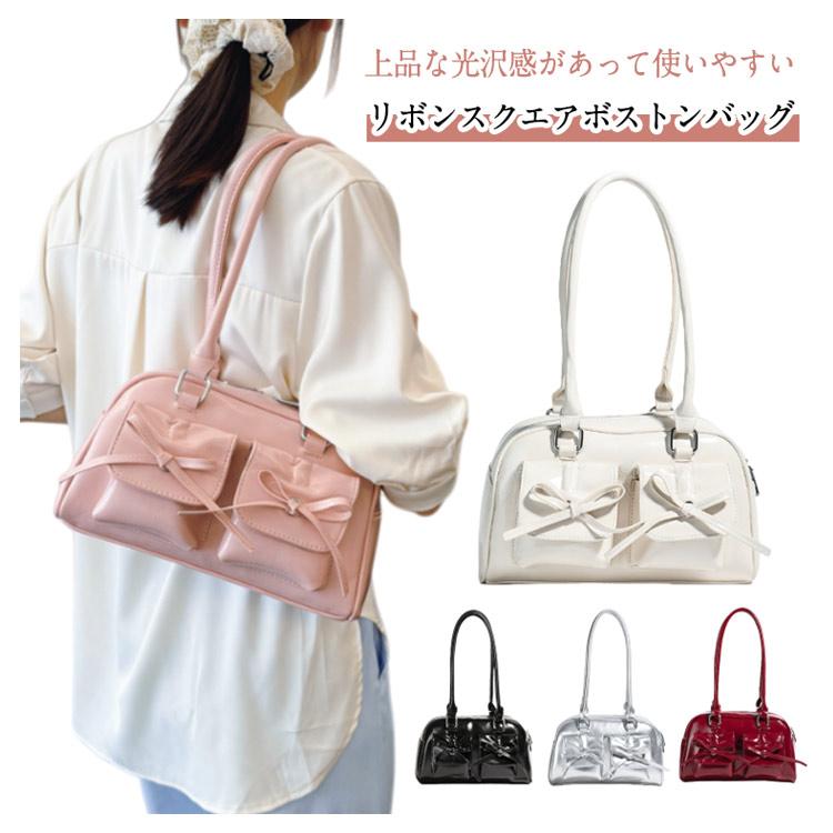 自立 肩掛けバッグ レディース ロングハンドル ハンドバッグ スクエア