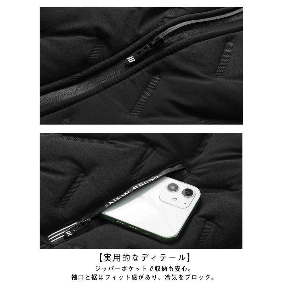 裏ボア ジャケット メンズ 立ち襟 中綿 防寒 ジャンパー 中綿
