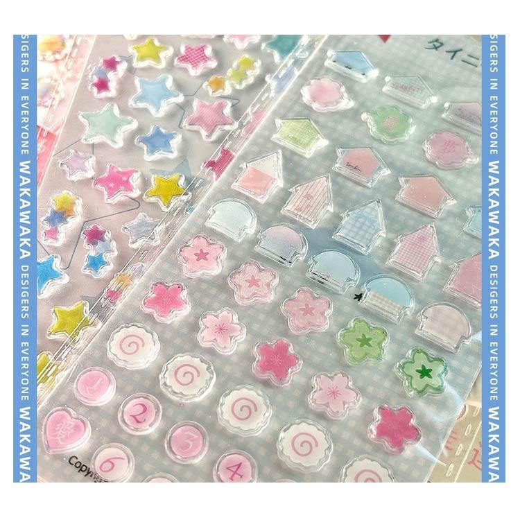 ボンボンシール ステッカー 6枚セット かわいい 韓国風 手帳デコ DIY