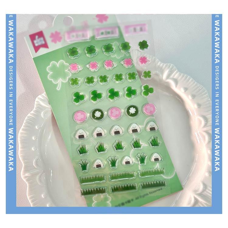 ボンボンシール ステッカー 6枚セット かわいい 韓国風 手帳デコ DIY