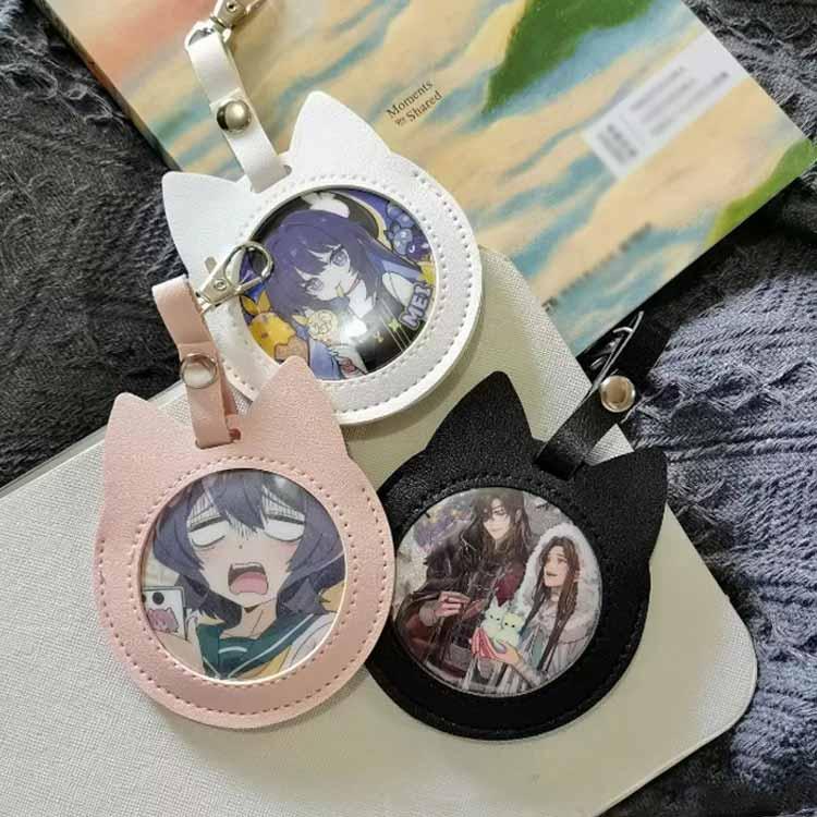 3枚セット】猫耳/丸型 缶バッジ キーホルダー 58mm／75mm 缶バッジ入り