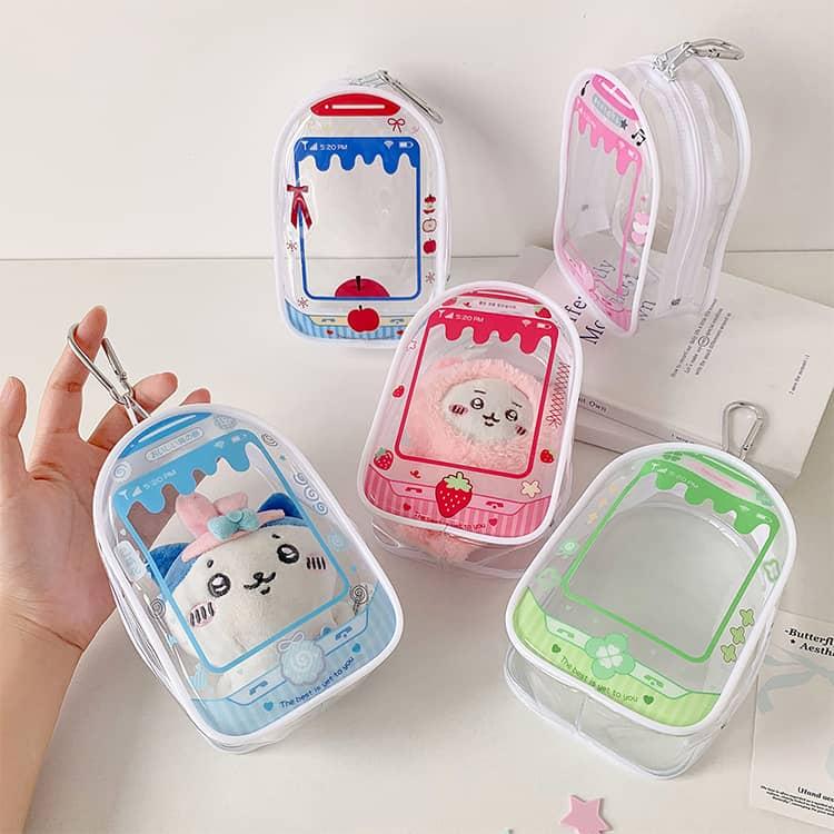 ぬいぐるみポーチ ぬいポーチ 10cm PVC 痛バッグ クリアポーチ 透明