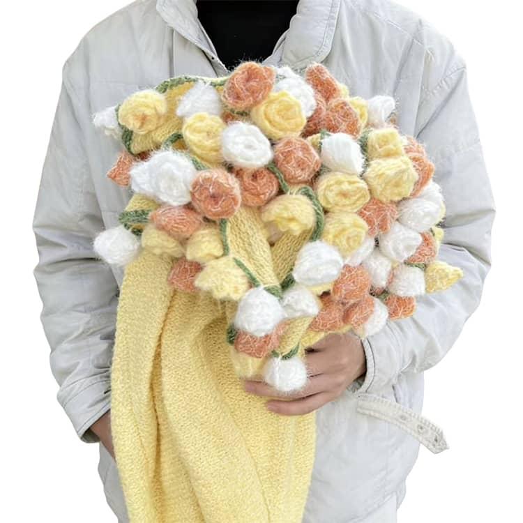 花束ブランケット グラデーション ローズブランケット 完成品 手編み