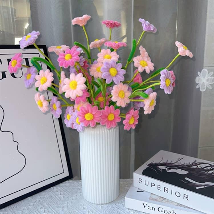 モールフラワー 手作りキット 菊 45本 ひなぎく 花束 モールアート