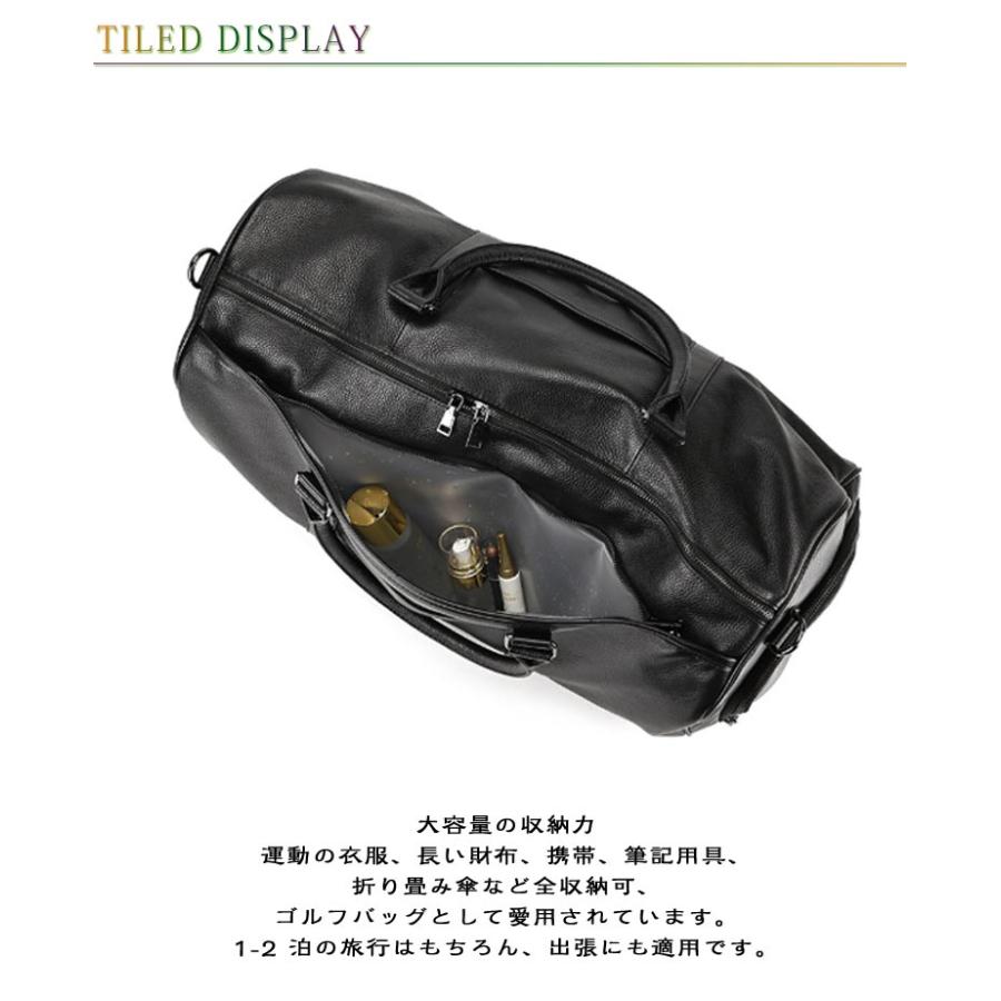 ゴルフバッグ ボストン 本革 牛革 革 レザー レザーバッグ メンズ