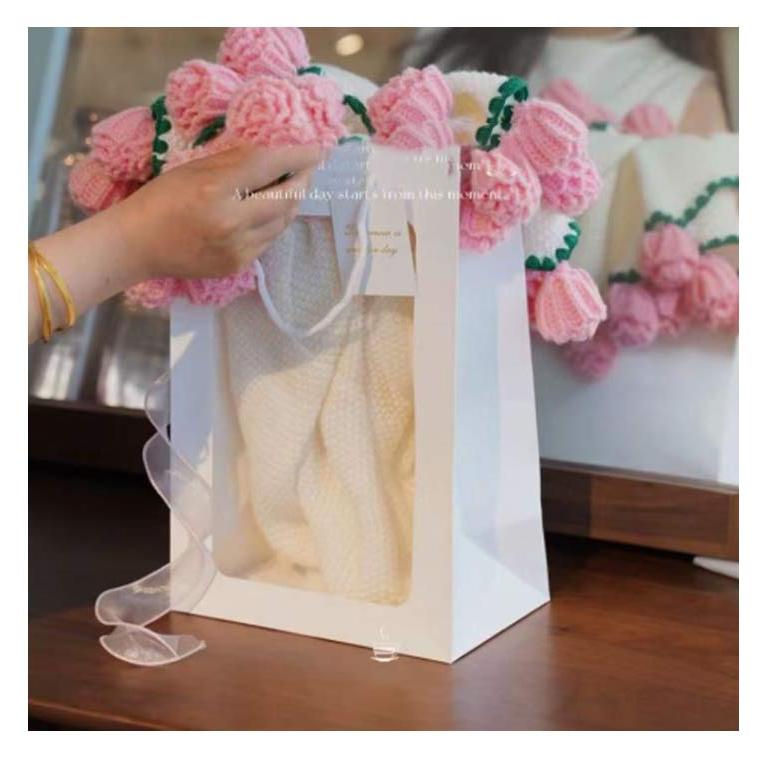 花束ブランケット ブーケブランケット 完成品 110cm ニット