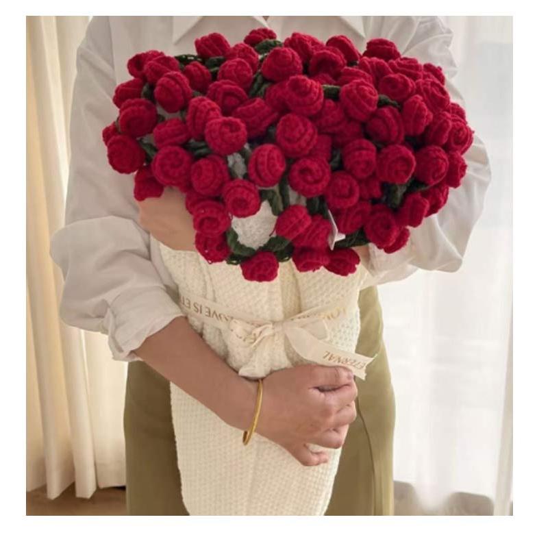 花束ブランケット ブーケブランケット 完成品 110cm ニット