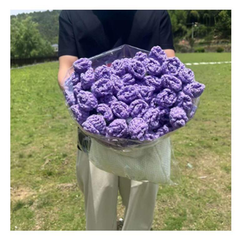 花束ブランケット ブーケブランケット 完成品 110cm ニット