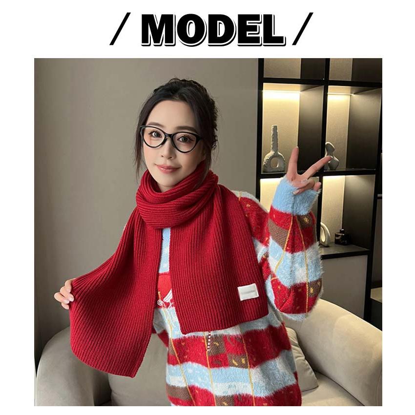ニット マフラー リブ編み レディース ストール ニットマフラー