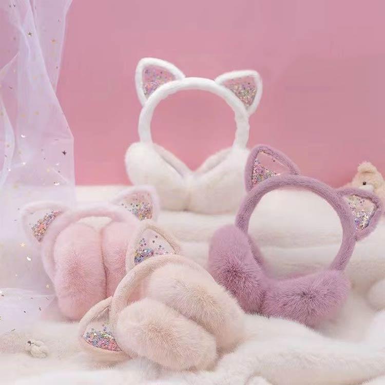 耳当て 子供 キッズ イヤーマフ 猫耳付き 可愛い 耳あて イヤー