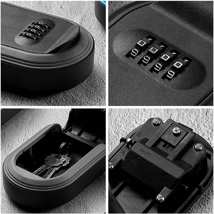 セキュリティキーボックス マグネット付き ダイヤル式 暗証番号 4桁