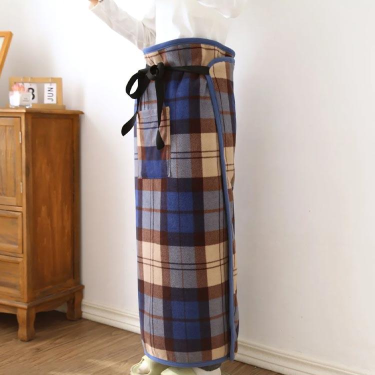 巻きスカート 裏ボア 防寒 ロング フリース 裏起毛 ラップスカート