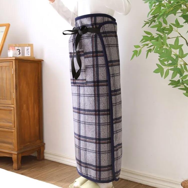 巻きスカート 裏ボア 防寒 ロング フリース 裏起毛 ラップスカート