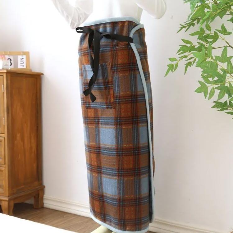 巻きスカート 裏ボア 防寒 ロング フリース 裏起毛 ラップスカート