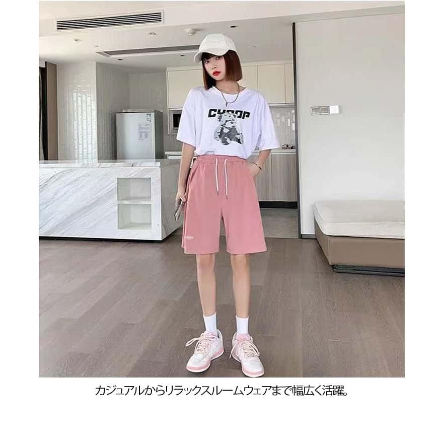 2枚セット ショートパンツ 夏用 膝丈 五分丈 ボトムス レディース 薄手