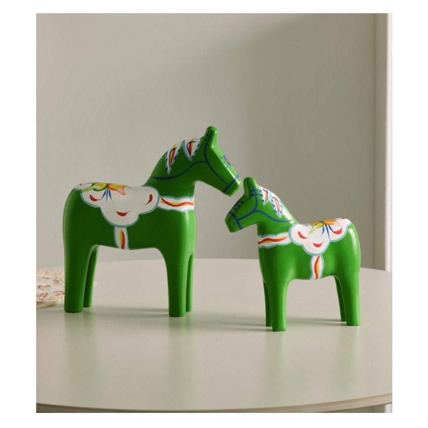 ダーラナホース 大小2個セット 馬 木製 オブジェ 2026年 干支 午