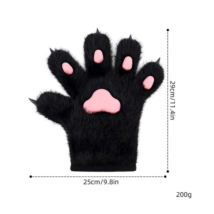 猫手袋 猫手 もふもふ レディース メンズ 男女兼用 冬用 パーティー