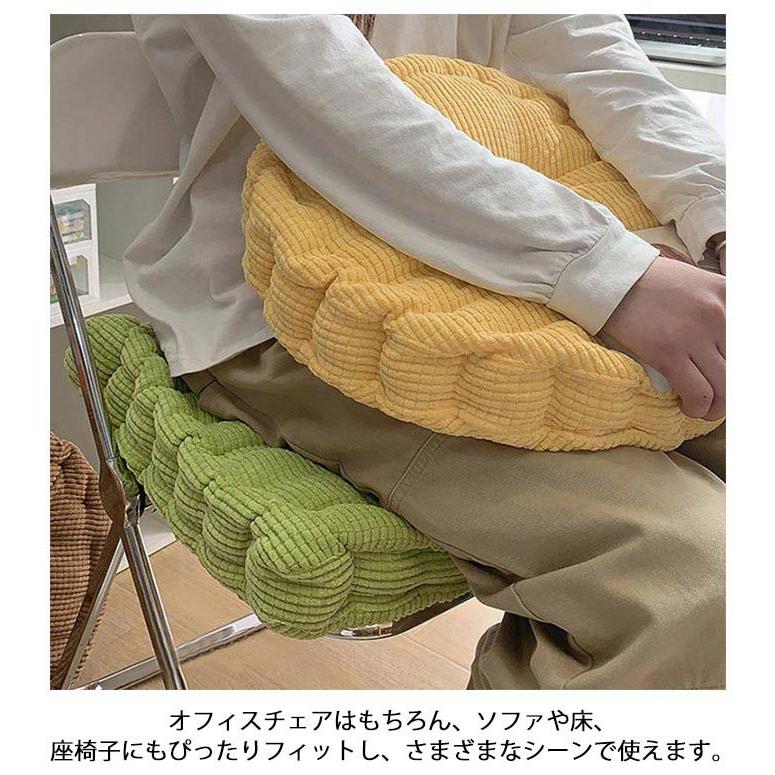 座布団 クッション 40cm*40cm 丸型 四角 椅子用クッション 秋冬 厚手
