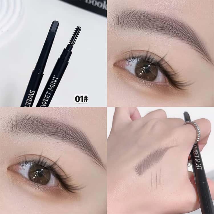 アイブロープロ　IBROWpro2ml アイブロウ ペンシル ダブルエンド 眉ペン 防水 眉ブラシ付き にじま