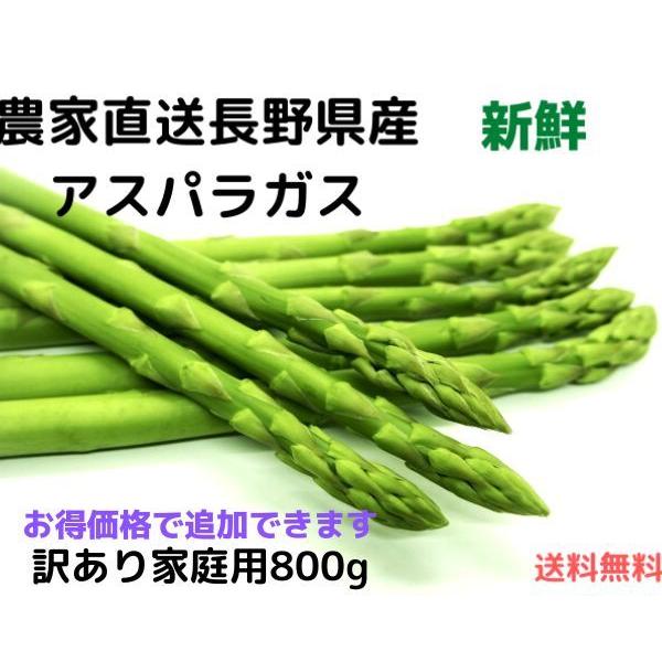 長野県産 アスパラガス 訳ありご家庭用 M〜3L以上混合 800g　（Yahoo!・真田たろう商店）