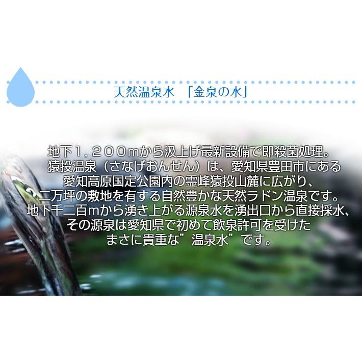 金泉の水 猿投温泉 飲める天然温泉水 【2ケース単位送料値引！】２Lボトル×６本 |  | 01