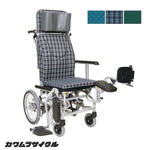 (カワムラサイクル) KXL16-42EL ティルト リクライニング車椅子 介助式 コンパクト 脚部エレベーティング&スイングアウト