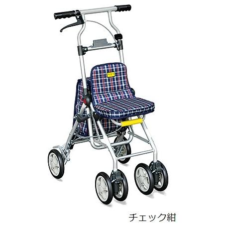 (須恵廣工業) ポシェットS-II 672 シルバーカー 押し車 コンパクト 軽量 介護 高齢者 イス付 座れる 折りたたみ 種類 敬老の日 母の日｜sanai-kaigo2