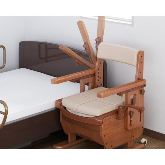 美品！安寿 家具調トイレ セレクトR はねあげ 533-865 介護 ポータブルトイレ 大阪 羽曳野 引き取り歓迎 清掃済 アロン化成 安寿 家具調トイレセレクトR はねあげ 533-865 標準便座