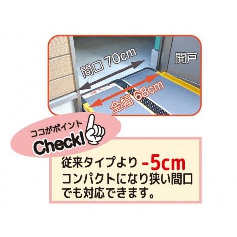 シコク) 段ない・ス68 ロクハチ 1500 車椅子スロープ 長さ1.5m/150cm