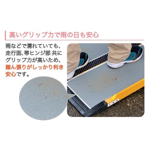 微笑 車いす用スロー段ない・ス68 折り畳み 1750 耐荷重300kg 175cm 介護 看護 介護用品 シコク) 段ない・ス68 ロクハチ 1750 車椅子用スロープ 長さ1.75m