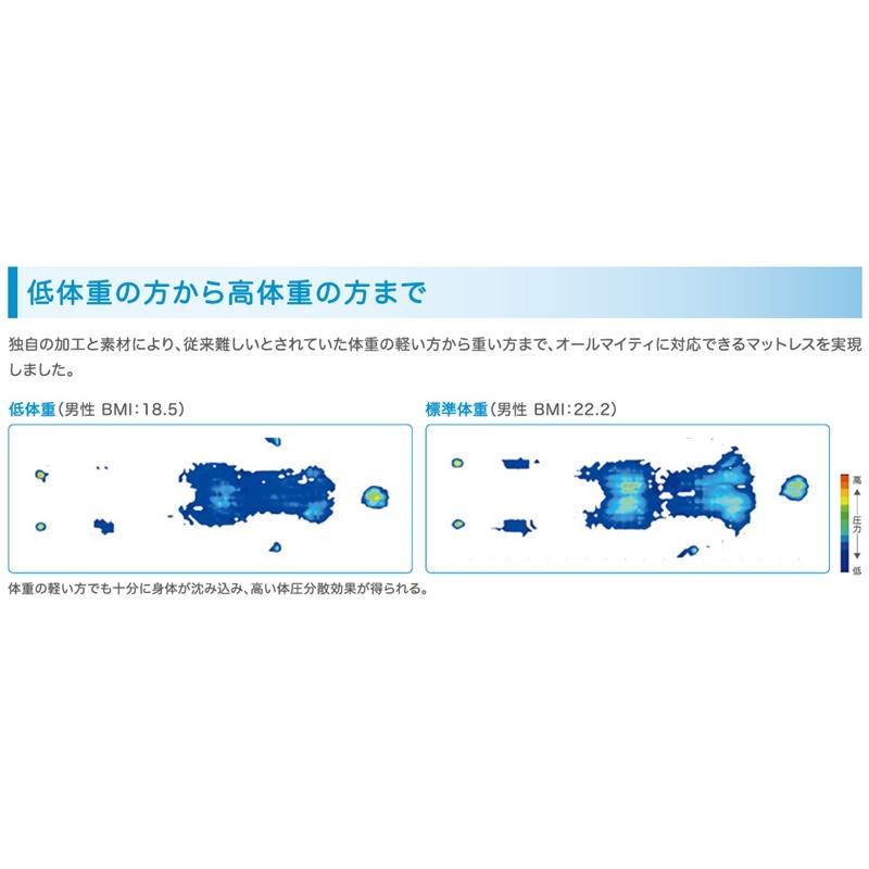 (タイカ) アルファプラFII 通気カバータイプ 介護ベッド用 電動ベッド対応 体圧分散 床ずれ防止 褥瘡予防 防水カバー 制菌 (アルファプラF2)_2