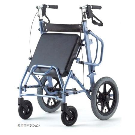 (日進医療器) 歩行車 アルク 車椅子にもなる 歩行器 シルバーカー 兼用 介護 高齢者 大人用 屋外用 折りたたみ 種類 NISSIN｜sanai-kaigo2