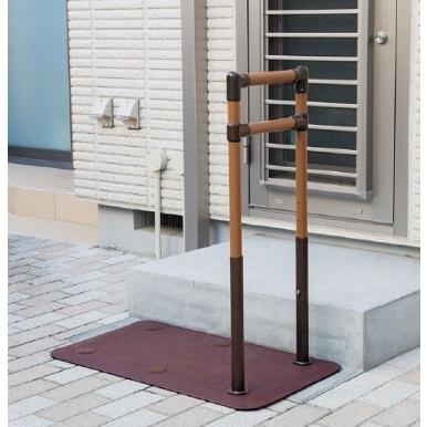 (法人宛先限定) (マツ六) たよレールSOTOE ソトエ BZK-01 片手すり 屋外用 手すり 置き型 置くだけ 階段 段差 ベランダ 工事不要