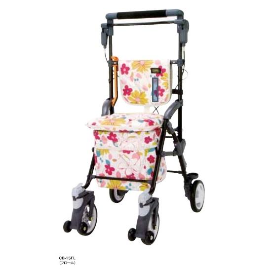 (マキテック) スルーンボックスSP CB-15BK CB-15FL シルバーカー カー 押し車 買い物 介護 高齢者 歩行補助 段差 乗り越え