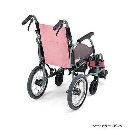 (ミキ) 介助式車椅子 軽量 コンパクト カルッタ CRT-4 肘掛跳ね上げ 外出用 室内用 折りたたみ おしゃれ 小型 高齢者｜sanai-kaigo2｜02